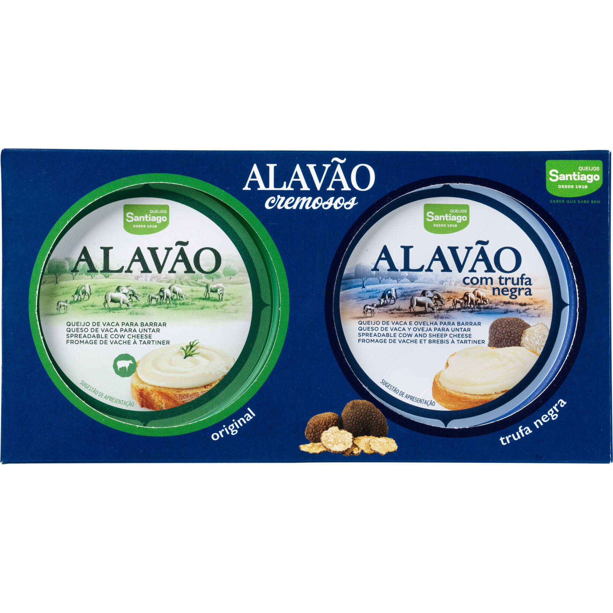 Conjunto Queijo Cremoso Trufa Alav&atilde;o