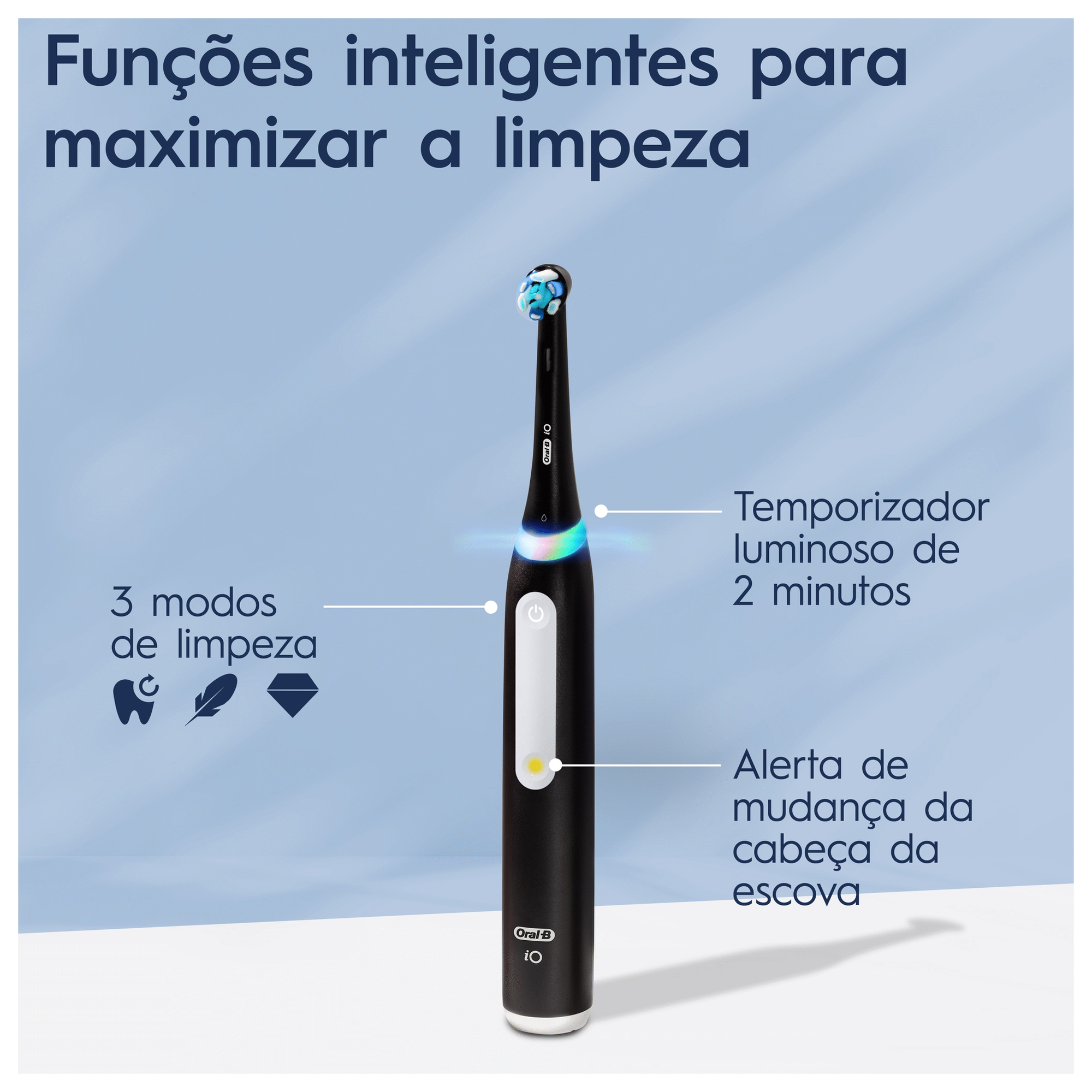 Escova de Dentes Elétrica iO3 Preta Escova de Dentes Elétrica iO3 Preta