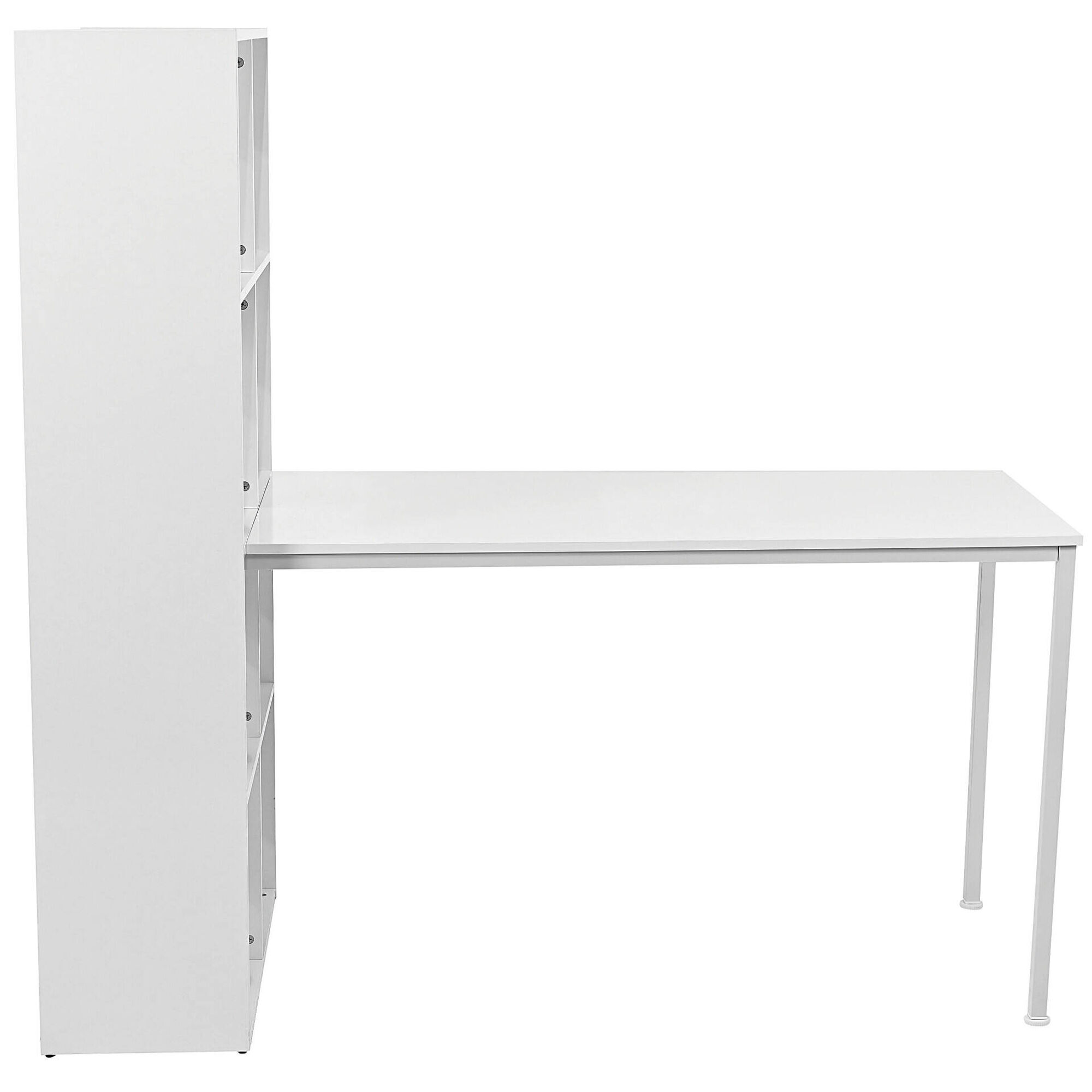 Secretária com Estante 2 Posições Branca