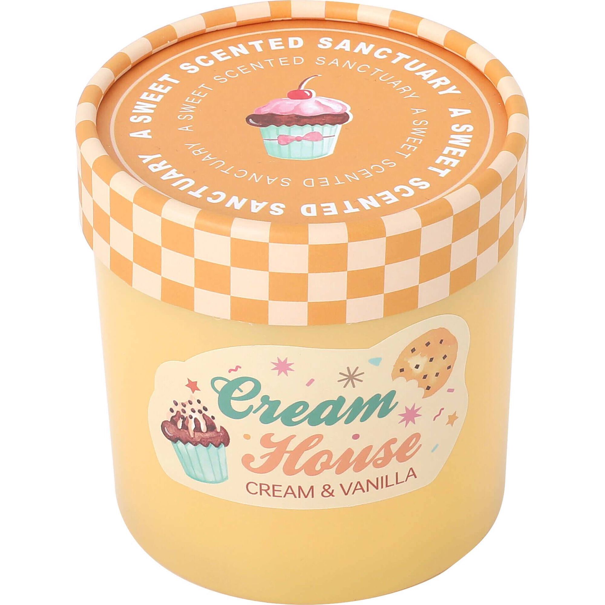 Vela Copo com Tampa 280g Icre Cream Amarela Kasa