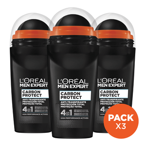 Desodorizante Roll On Carbon Protect L'Oréal Paris Men Expert