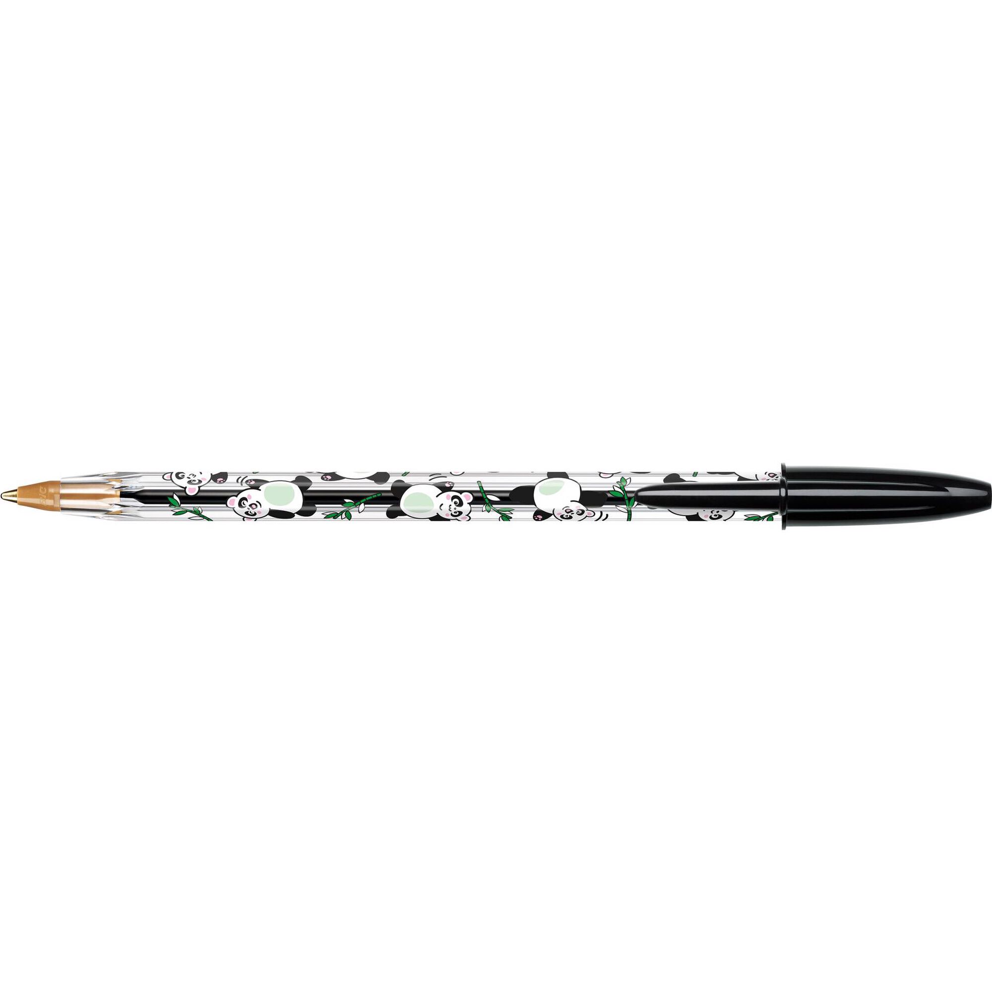 Esferogr&aacute;fica Cristal Decor Kawaii de Tinta Preta Bic