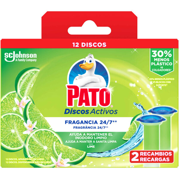 Discos Sanitários Ativos Recargas Lima Pato