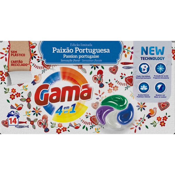 Detergente Máquina Roupa Cápsulas Paixão Portuguesa Gama