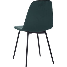 Cadeira Estofada Verde Velvet Kasa