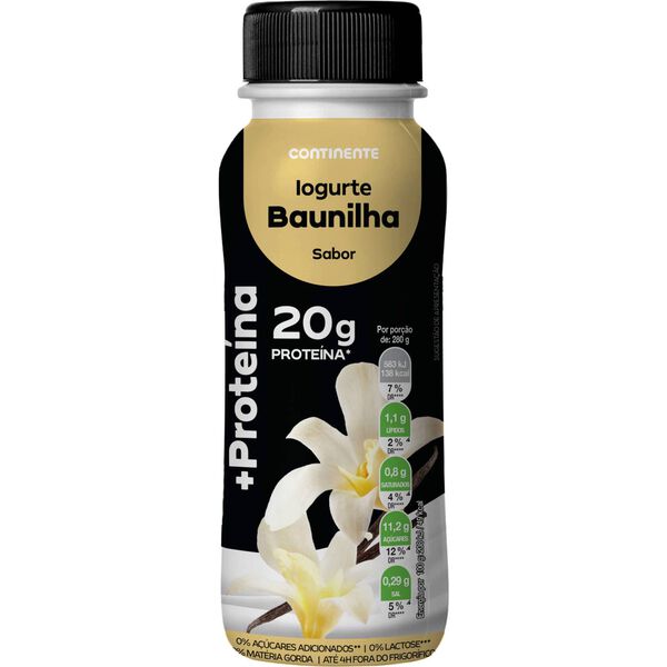 Iogurte Líquido +Proteína Baunilha Continente