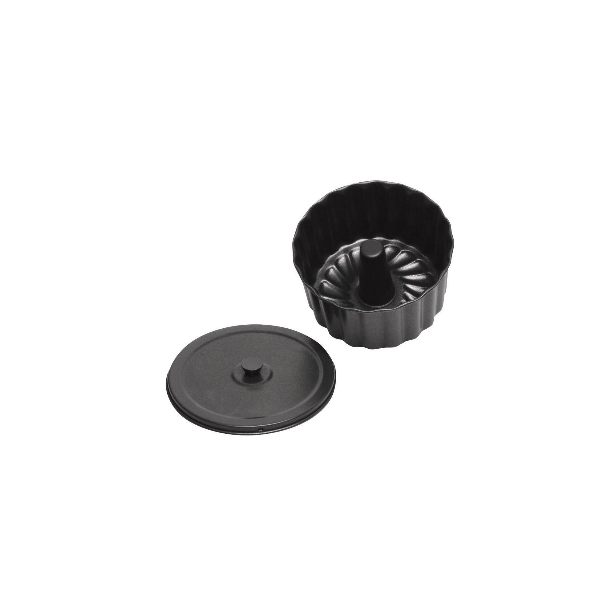 Forma Pudim com Tampa Aço Carbono 18x12cm Cinza Chefe Forma Pudim com Tampa Aço Carbono 18x12cm Cinza Chefe