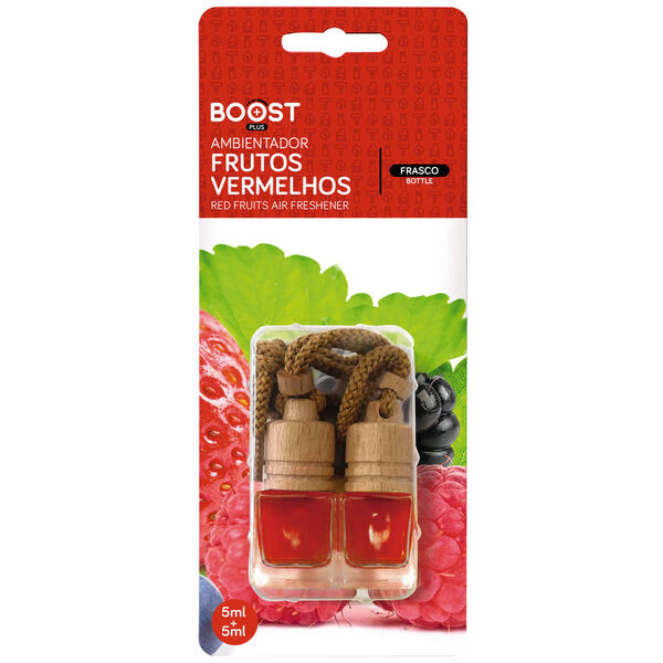 Ambientador Auto Pendurar Frasco Frutos Vermelhos Boost