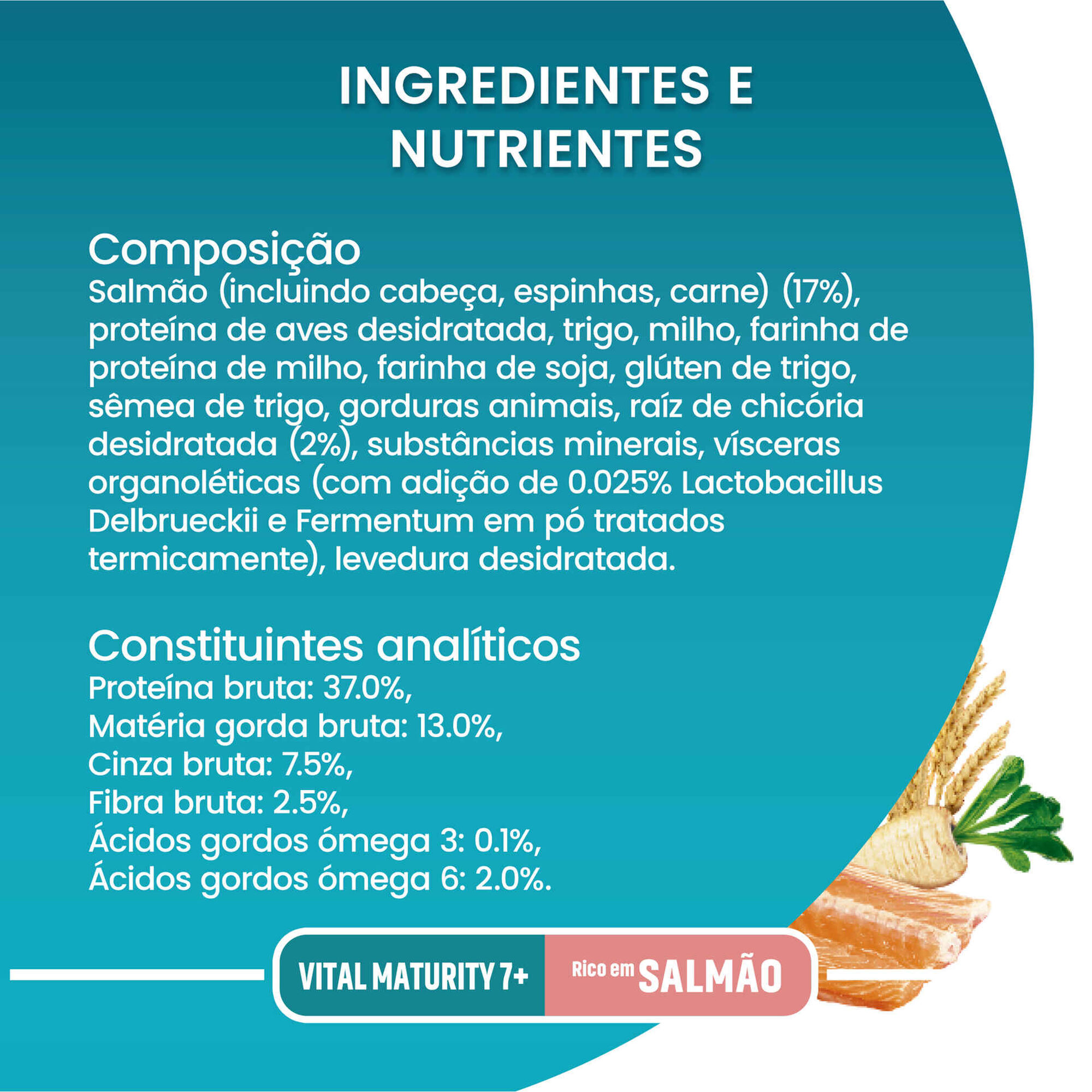 Ra&ccedil;&atilde;o para Gato S&eacute;nior Vital Maturity Salm&atilde;o Purina One