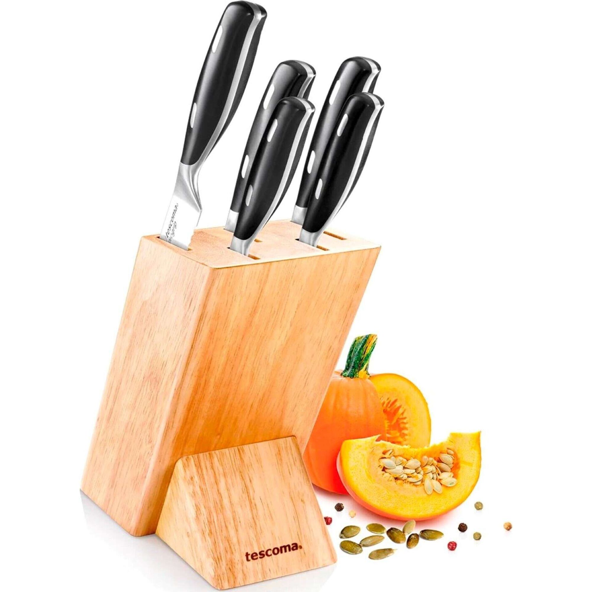 Bloco com 5 Facas Grandchef Tescoma