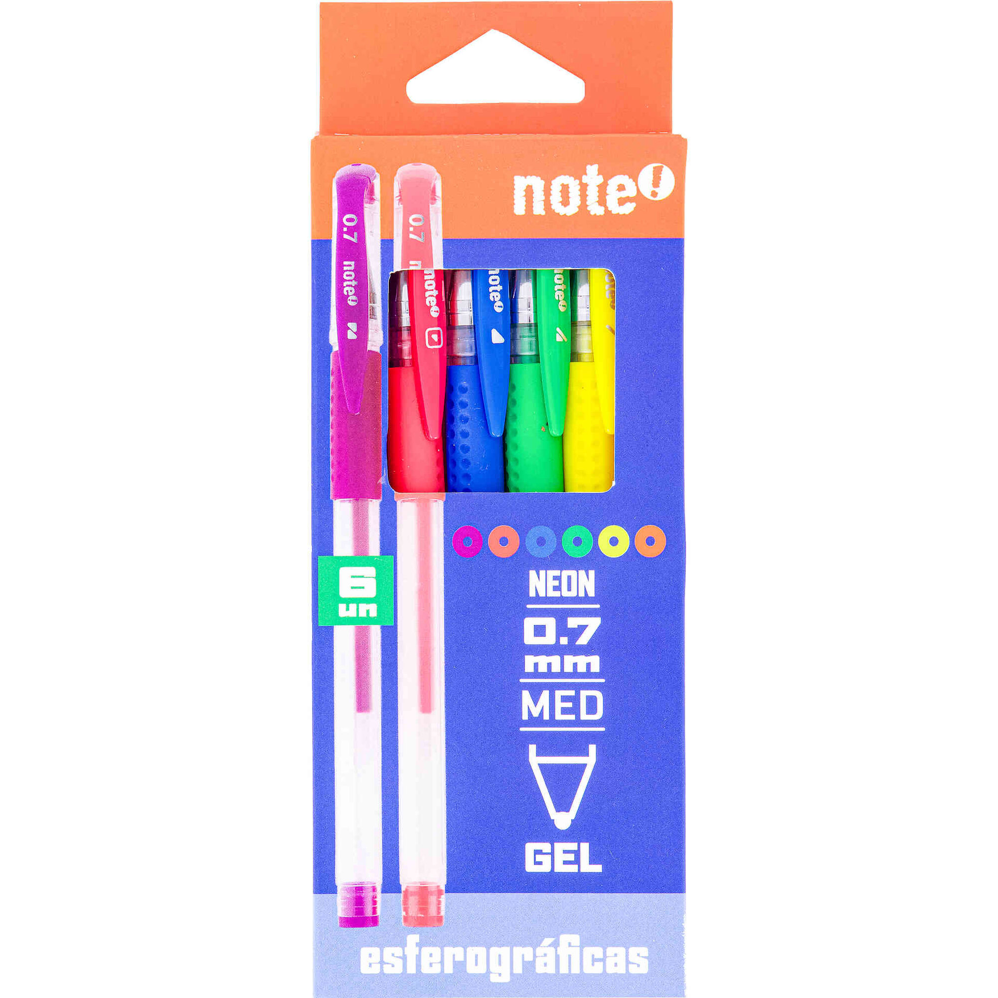 Conjunto 6 Canetas de Tinta Gel Neon Note!