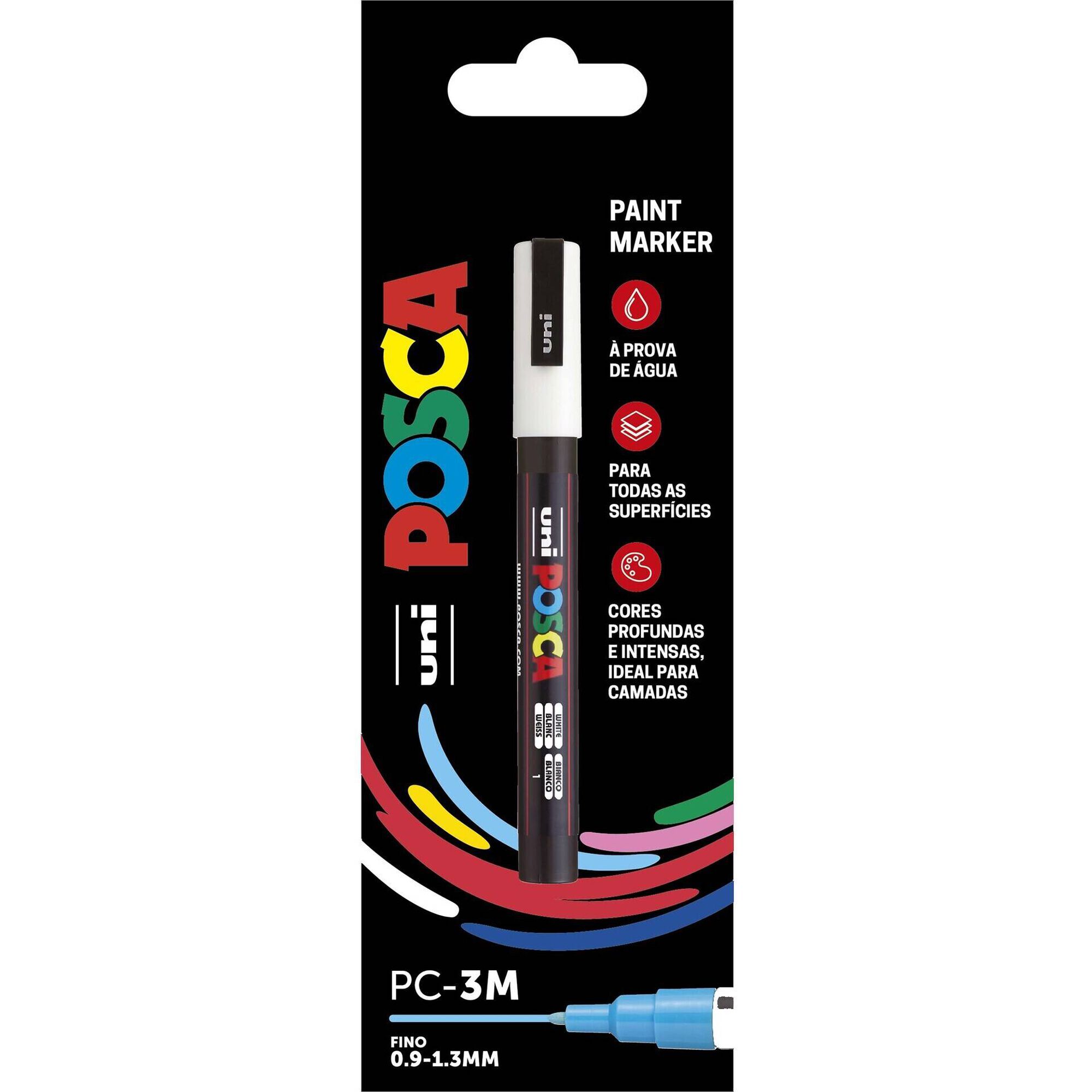 Marcador Posca Pc-3M Branco Uni