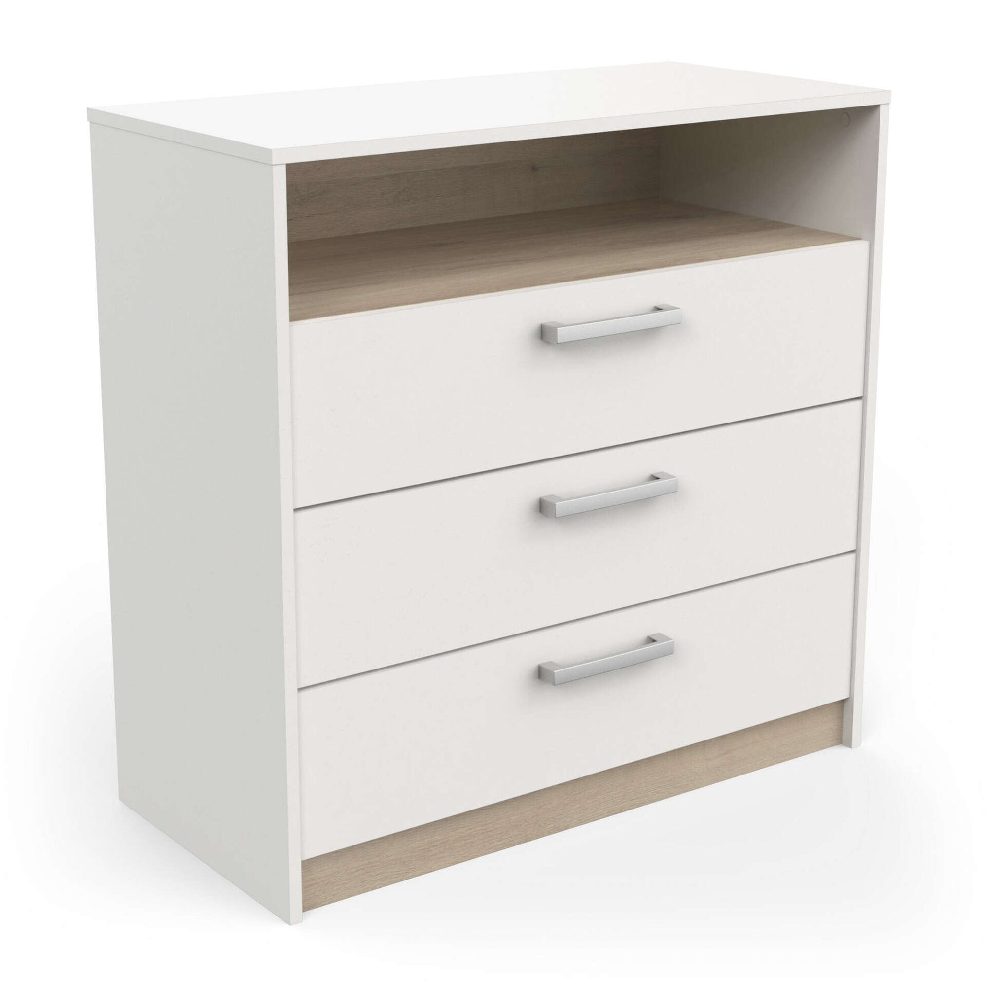 Cómoda 3 gavetas com prateleira 82x59x81cm Watson Cómoda 3 gavetas com prateleira 82x59x81cm Watson