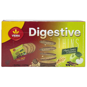 Bolachas Digestivas Thins de Ma&ccedil;&atilde; Vieira