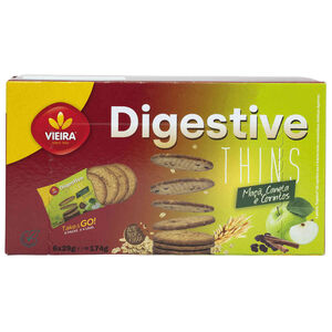 Bolachas Digestivas Thins de Maçã Vieira