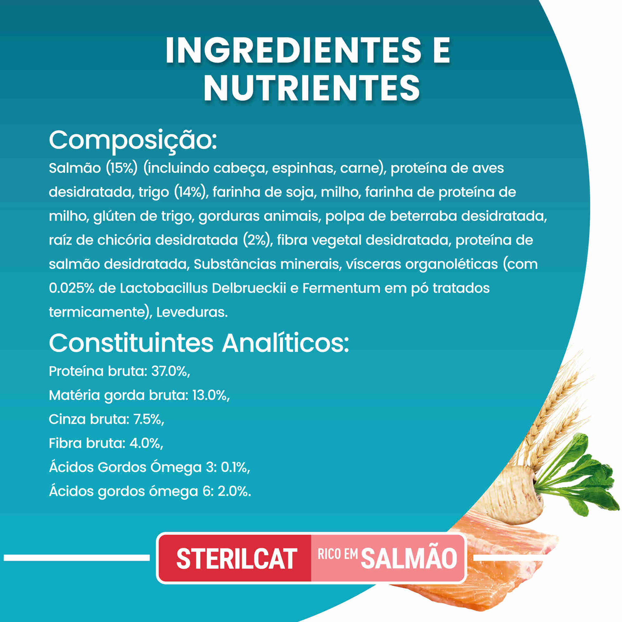 Ração para Gato Esterilizado Salmão