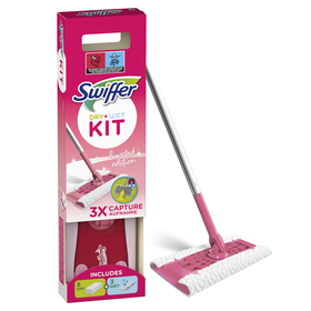 Mopa Pink Edi&ccedil;&atilde;o Limitada com 8 Panos Secos e 3 H&uacute;midos Swiffer