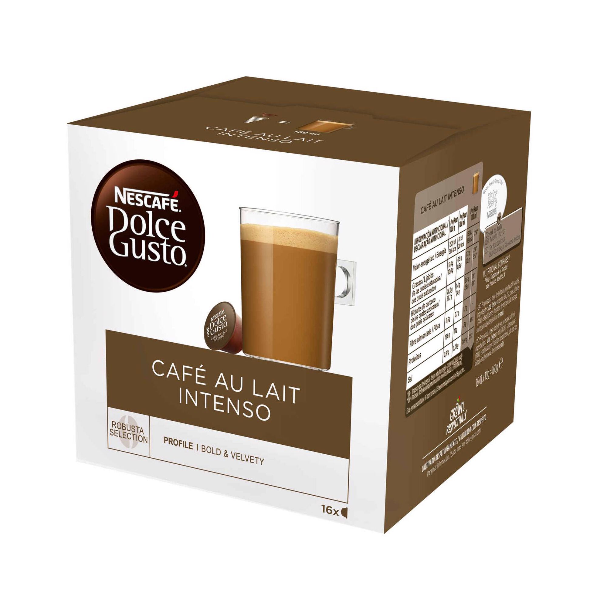 Cápsulas de Café Au Lait Intenso Cápsulas de Café Au Lait Intenso