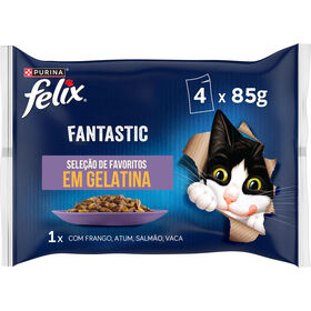 Comida Húmida para Gato Seleção Favoritos em Gelatina