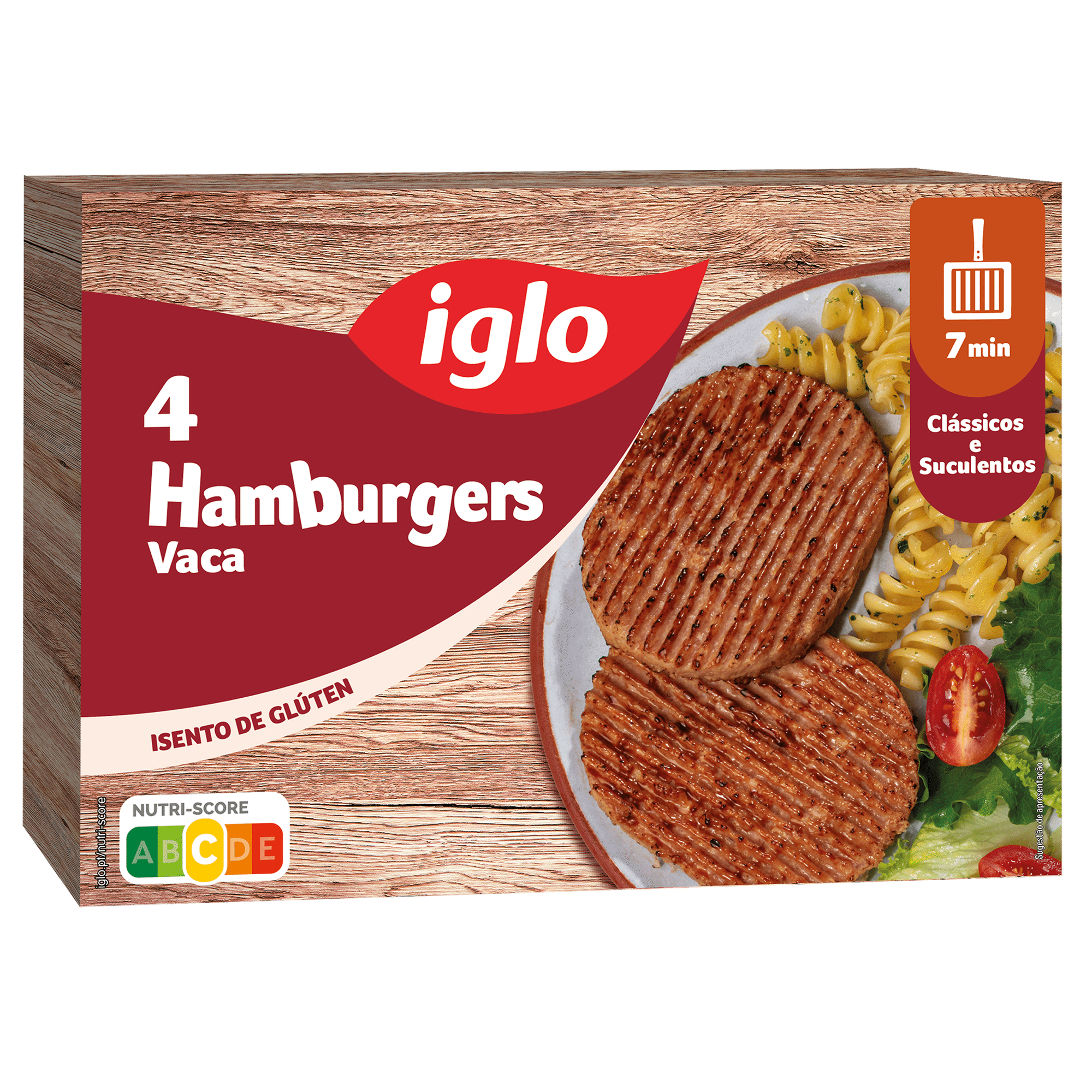 Hamb&uacute;rgueres de Vaca sem Gl&uacute;ten Capit&atilde;o Iglo