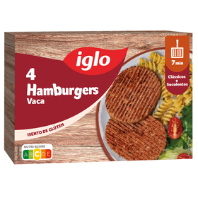 Hamb&uacute;rgueres de Vaca sem Gl&uacute;ten Capit&atilde;o Iglo