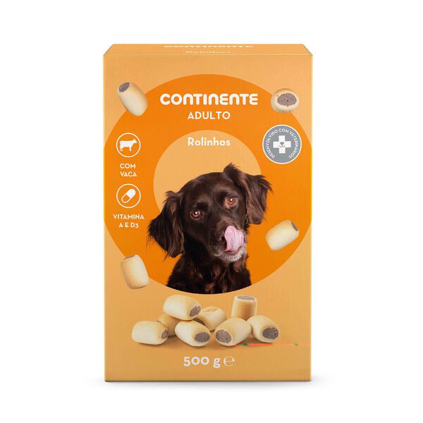 Snack para Cão Adulto Rolinhos Recheados Continente