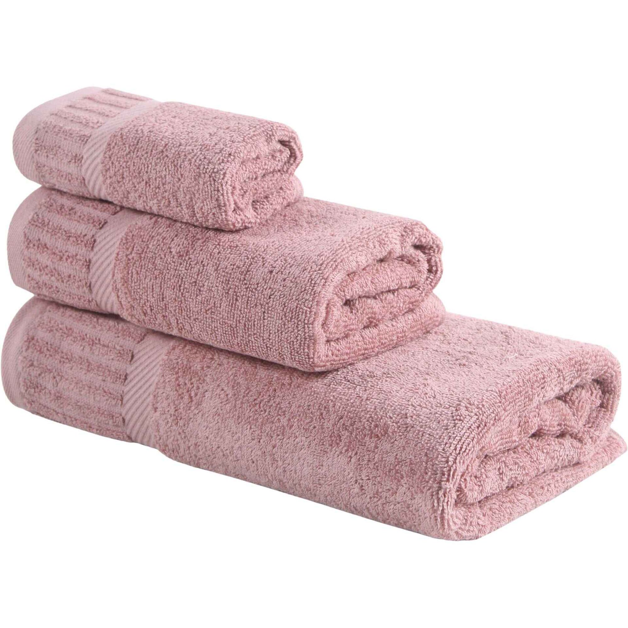 Conjunto 3 Toalhas Piano Rosa Kasa