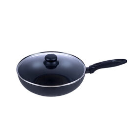 Wok com Tampa Antiaderente Alum&iacute;nio 28cm Leve Kasa
