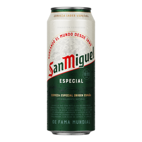 Cerveja em Lata com &Aacute;lcool San Miguel