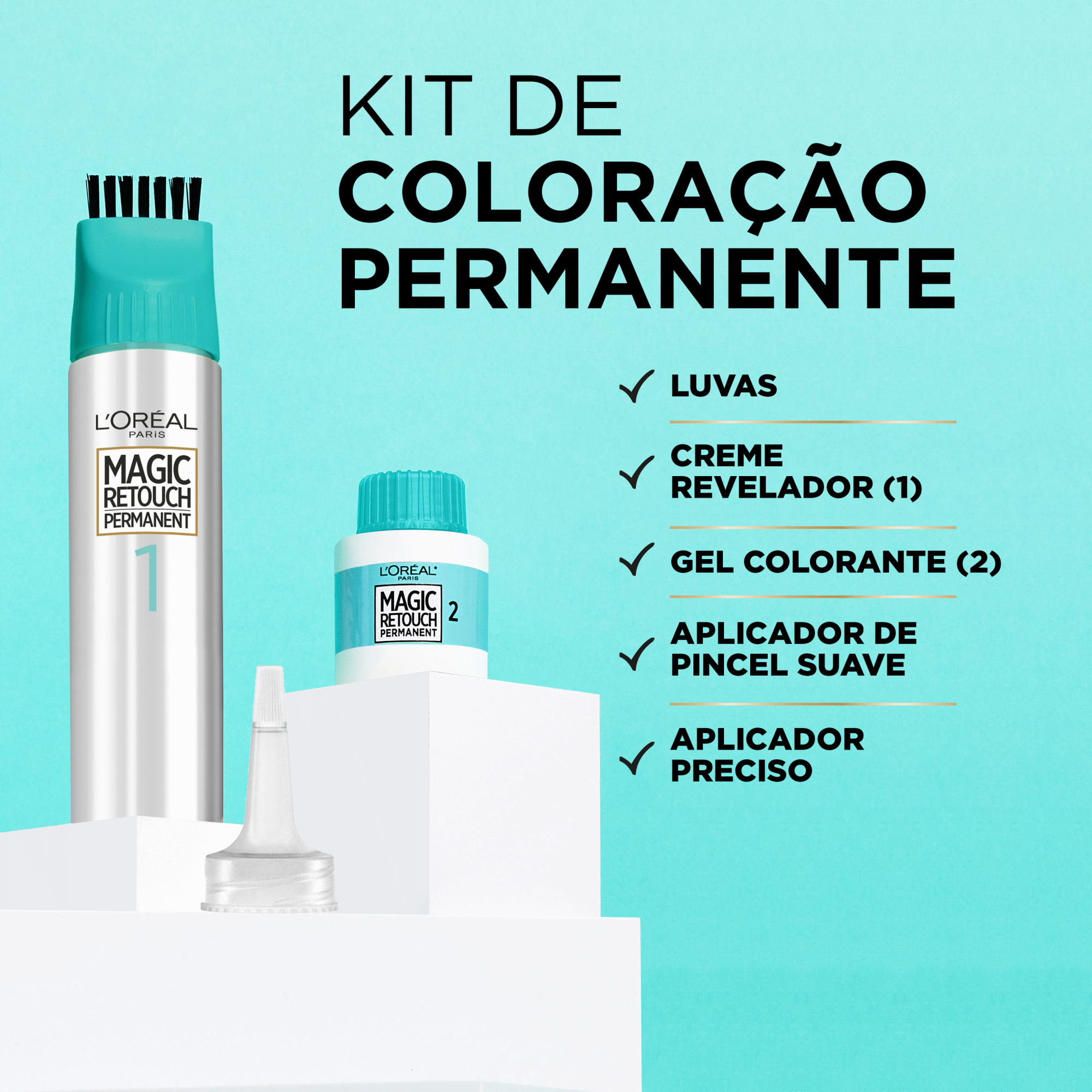 Colora&ccedil;&atilde;o Permanente Castanho Escuro 4 L'Or&eacute;al Paris Magic Retouch