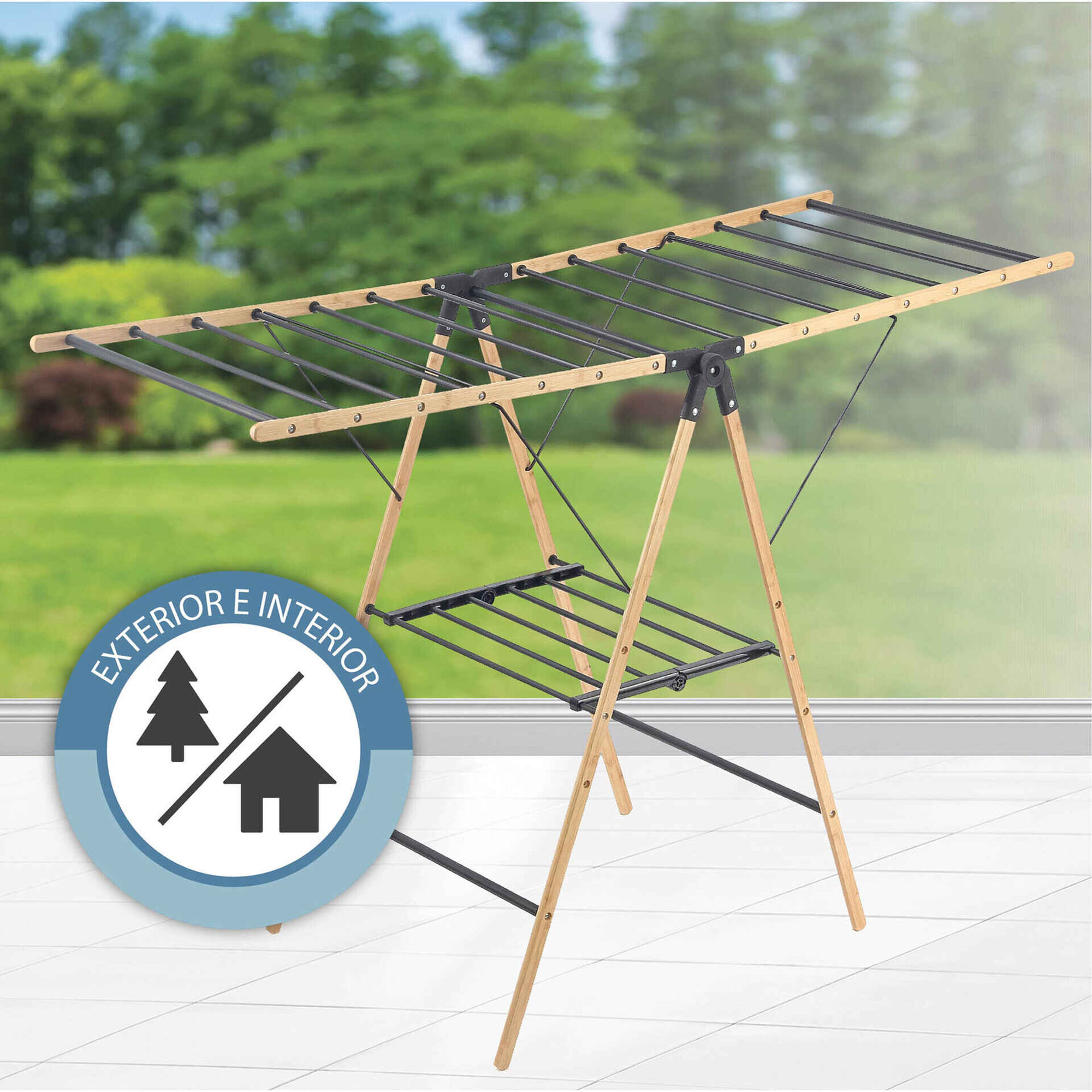 Estendal Ch&atilde;o com Abas Bambu 11,5m