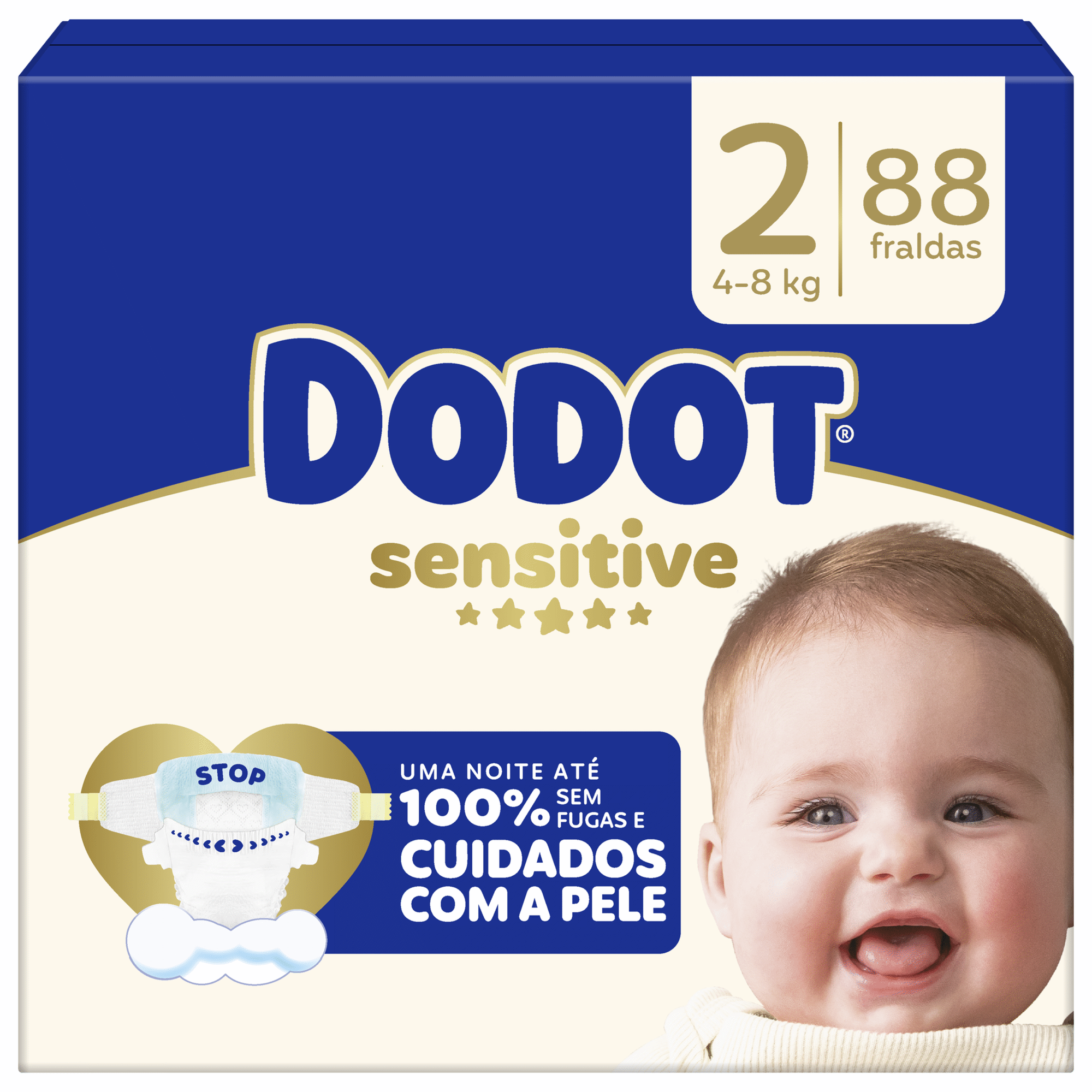 Fraldas Sensitive 4-8kg T2 Dodot
