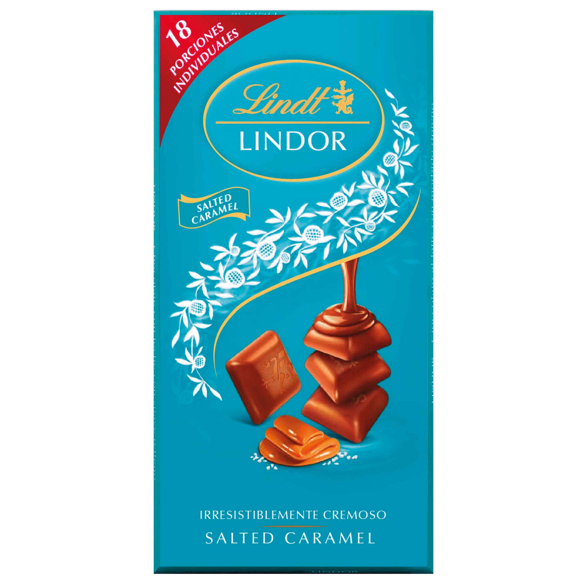 Tablete de Chocolate de Leite com Caramelo Salgado Lindor Porções Individuais