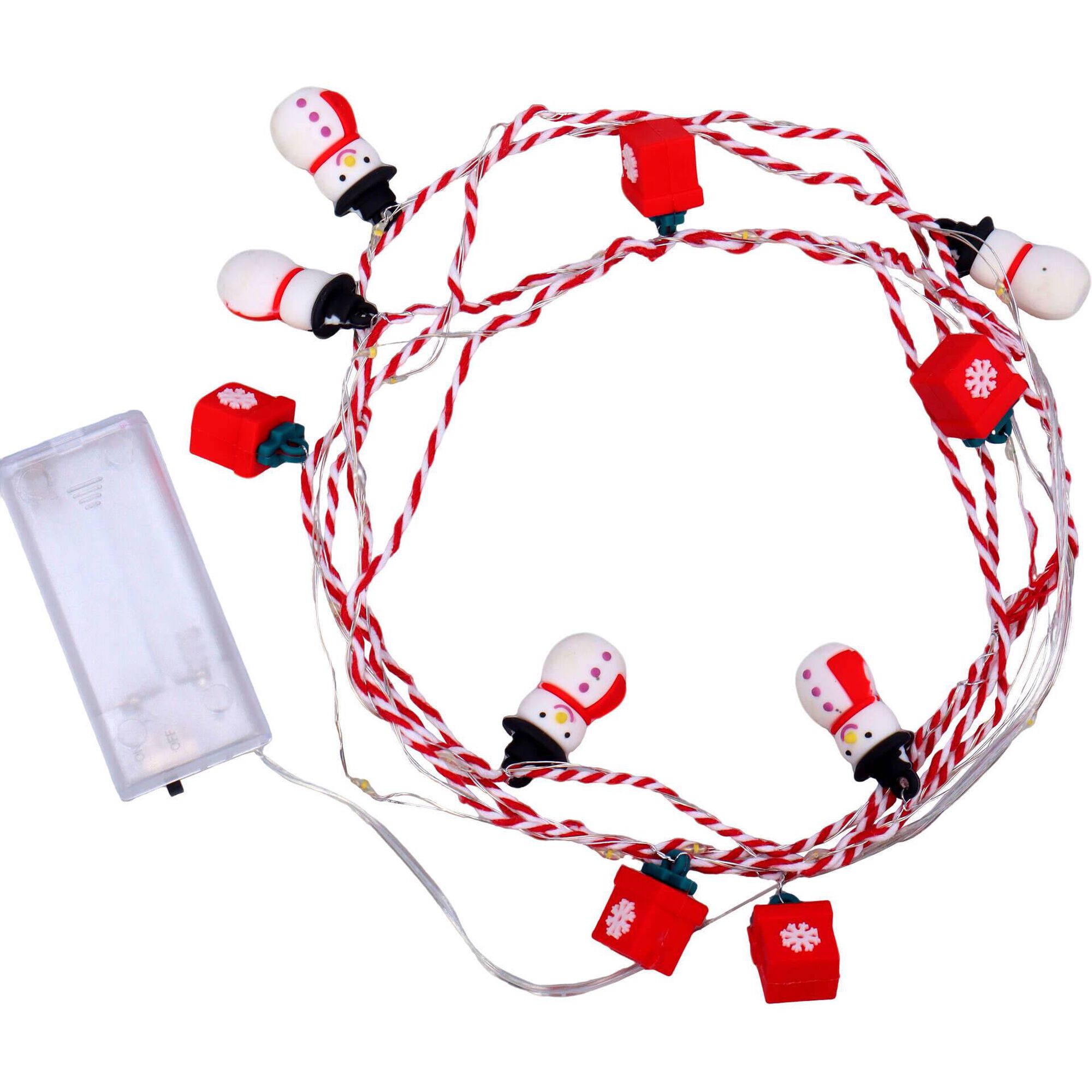 Luzes a Pilhas Boneco de Neve