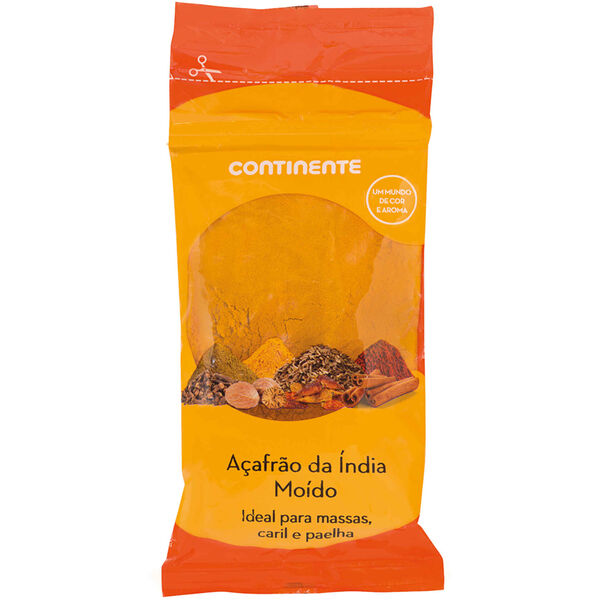 Açafrão da Índia em Saqueta Continente