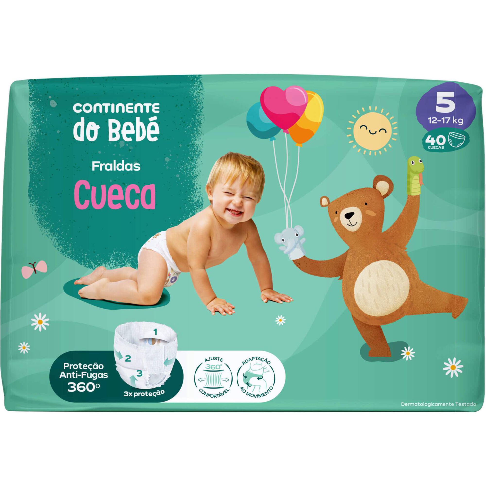 Fraldas Cueca 12-17kg T5 Continente do Beb&eacute;