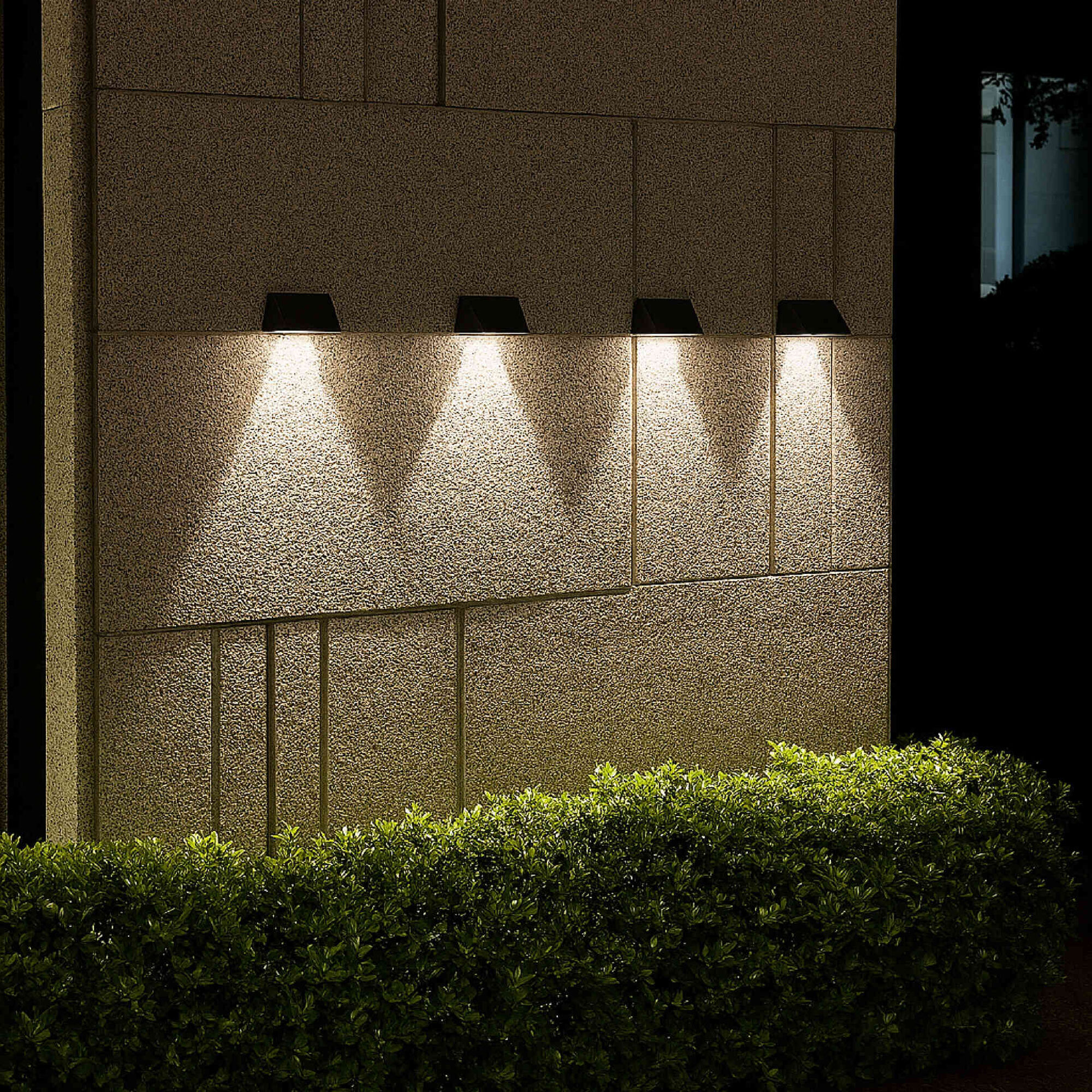 Foco de Parede Solar 2 LEDs Preto Boost