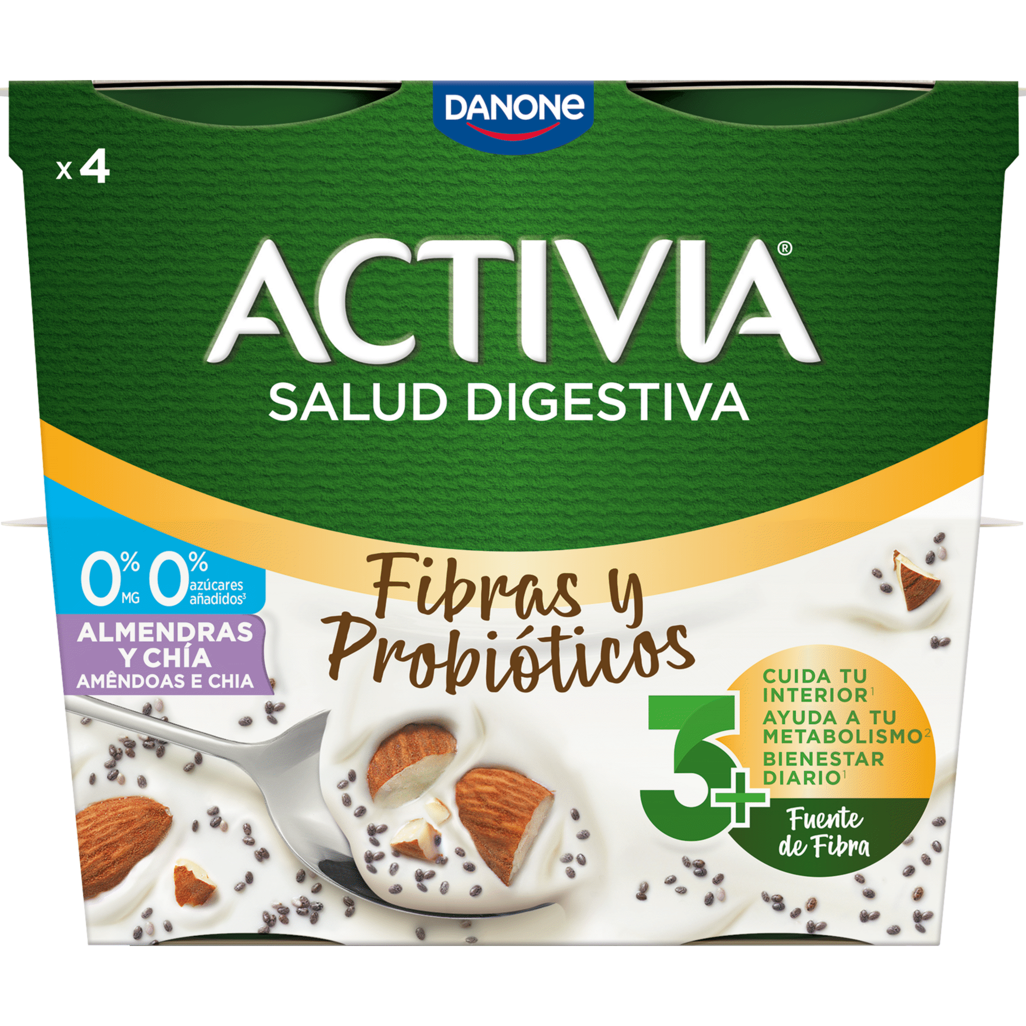 Iogurte Bifidus Pedaços Magro Chia e Amêndoa