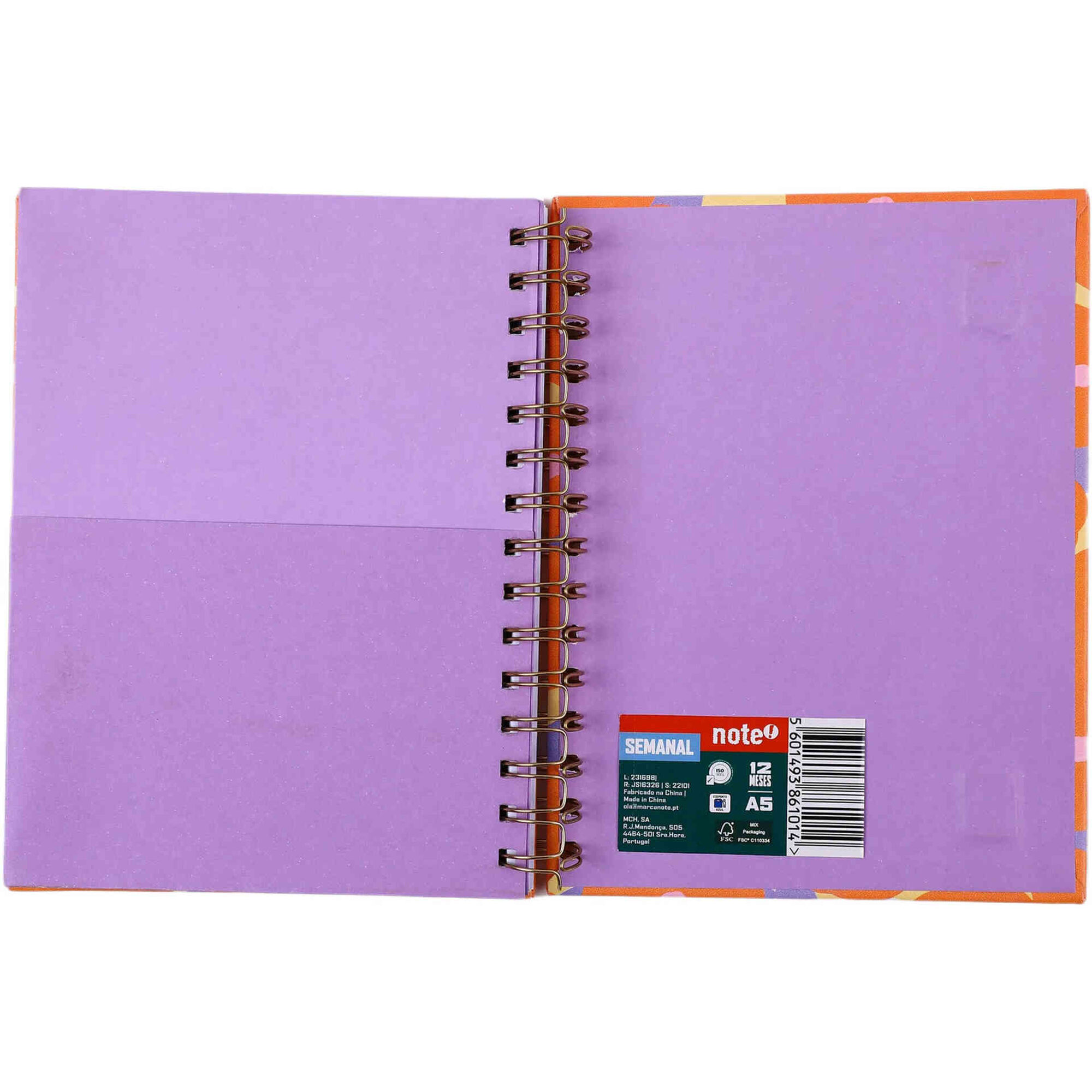 Agenda Semanal 2027 A5 Flowers (v&aacute;rias cores) Note!