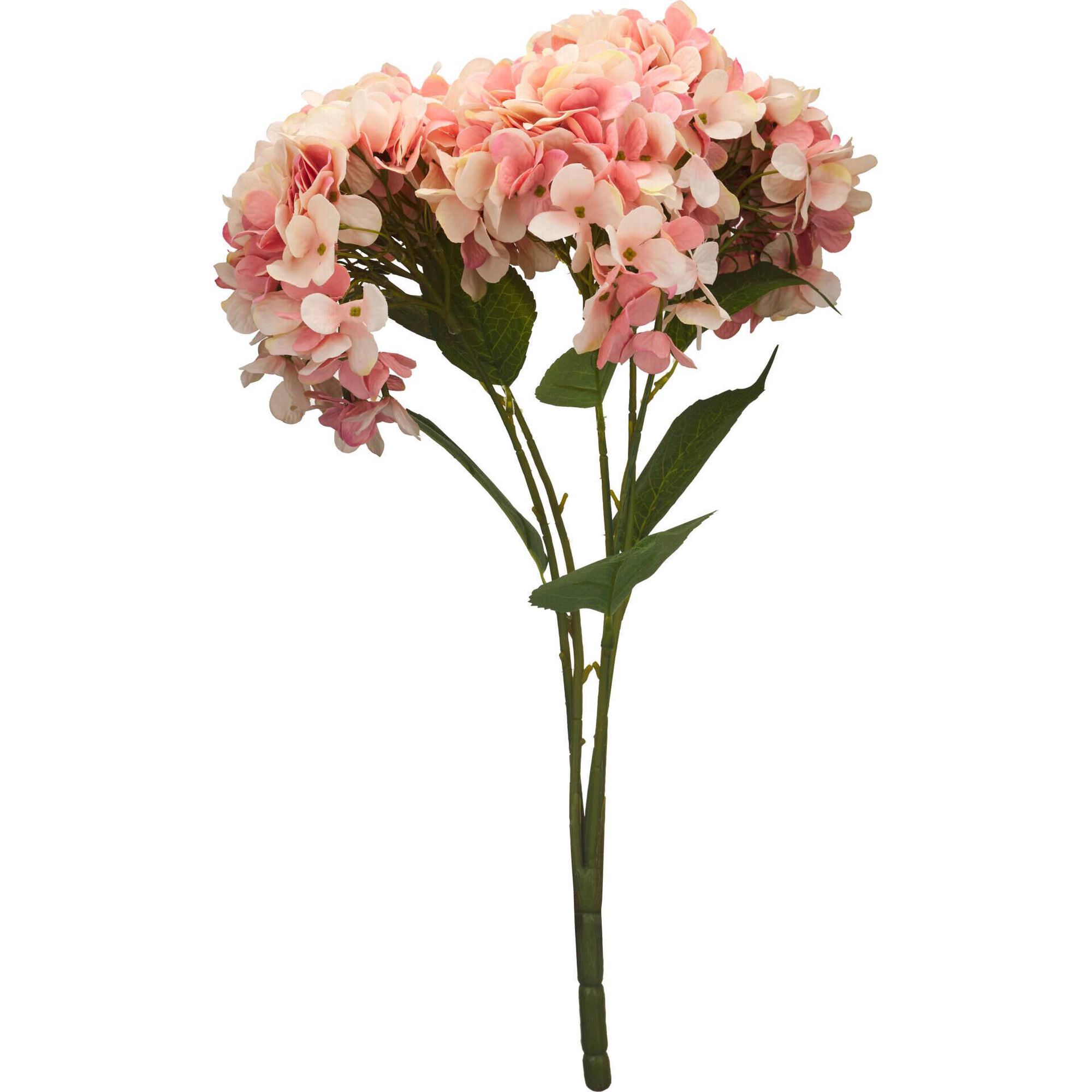 Conjunto 2 Hort&ecirc;nsias Artificiais 30x22x59cm Rosa Kasa