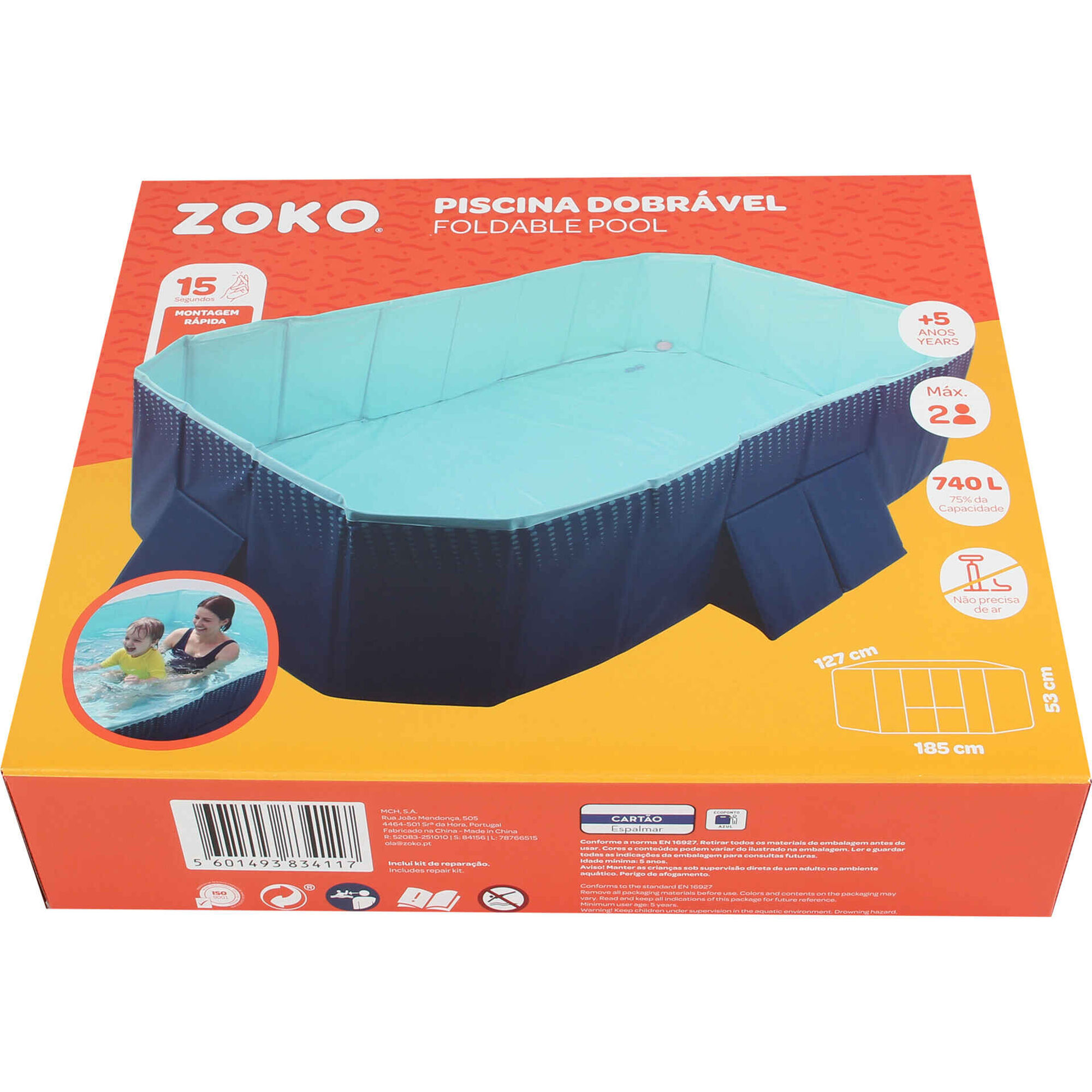 Zoko - Piscina Dobr&aacute;vel 185x127x53cm