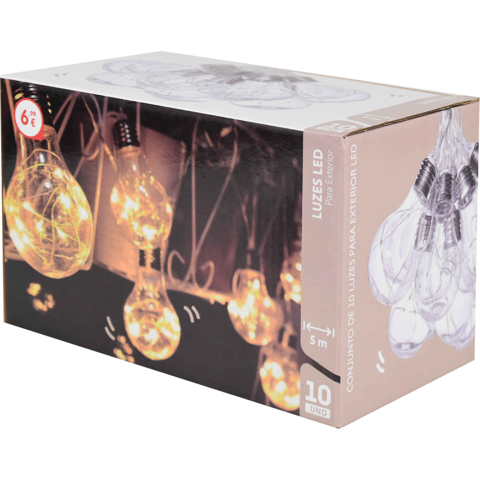 Conjunto de 10 Luzes para Exterior Led Bazar&atilde;o
