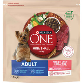Ra&ccedil;&atilde;o para C&atilde;o Adulto Mini Vaca e Arroz Purina One Mini