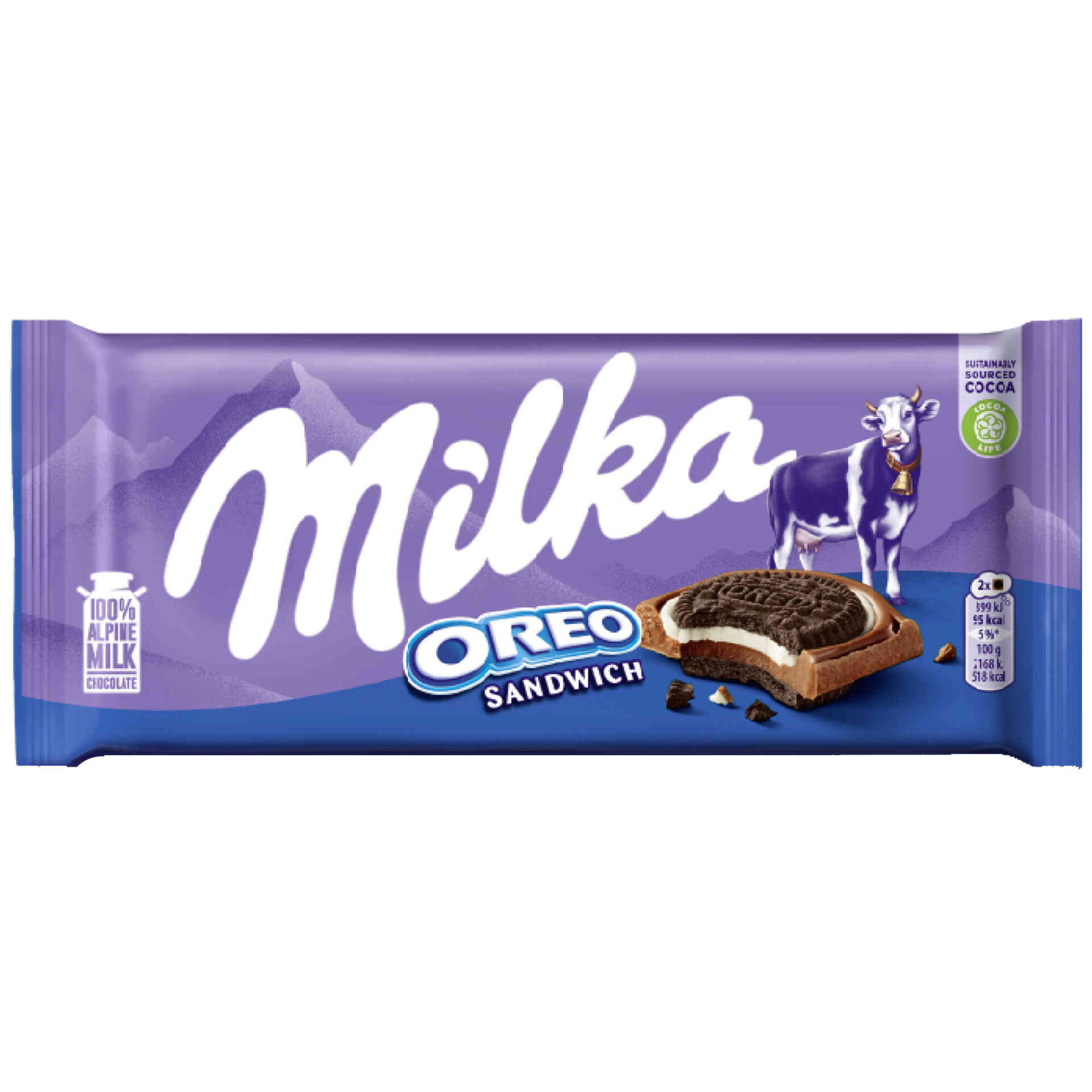 Tablete de Chocolate com Oreo Sandwich