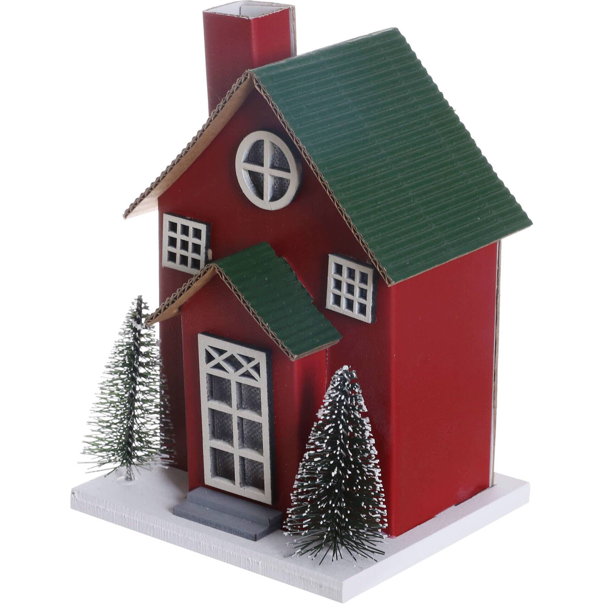 Casinha Vermelha 14cm com Luz