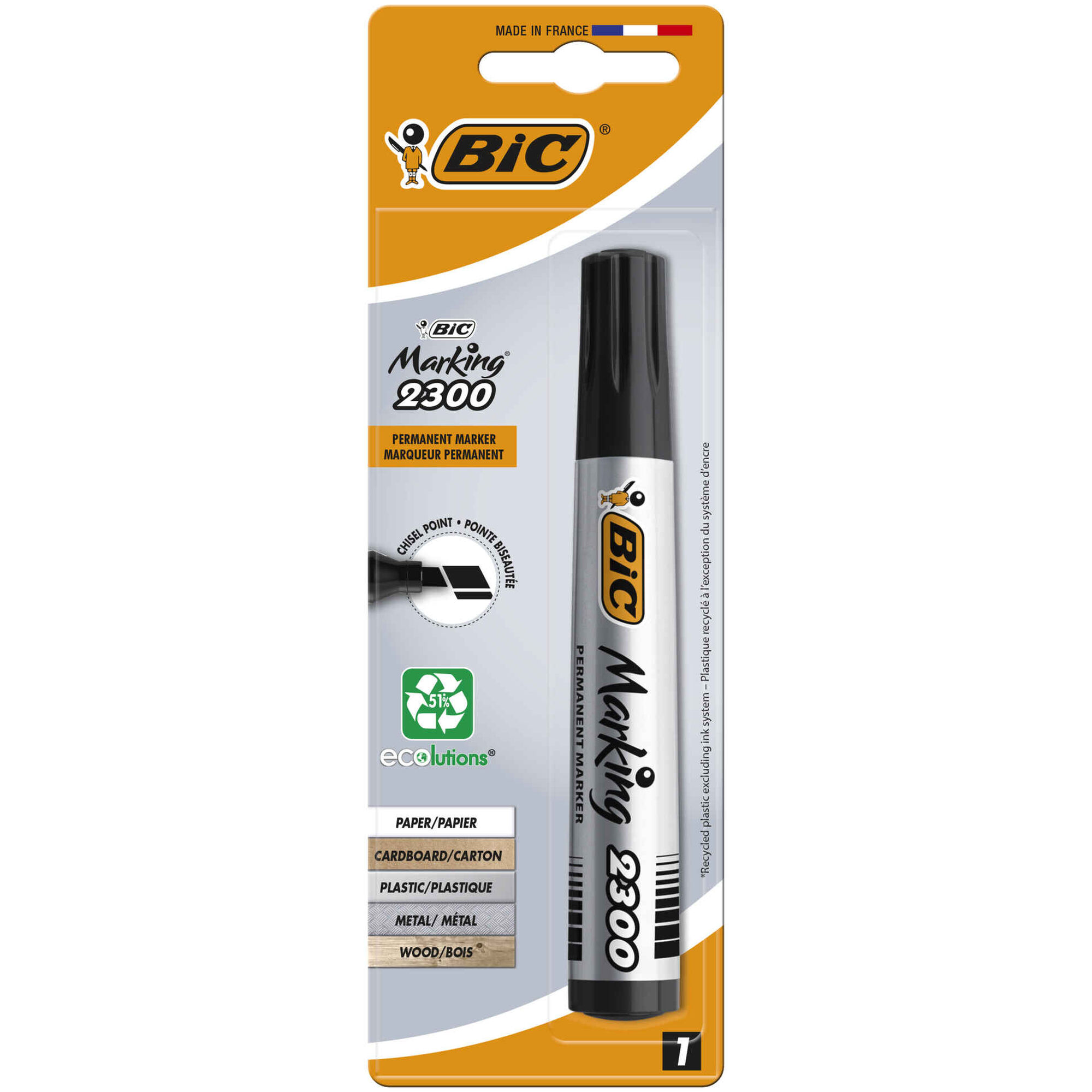 Marcador Permanente de Tinta Preta