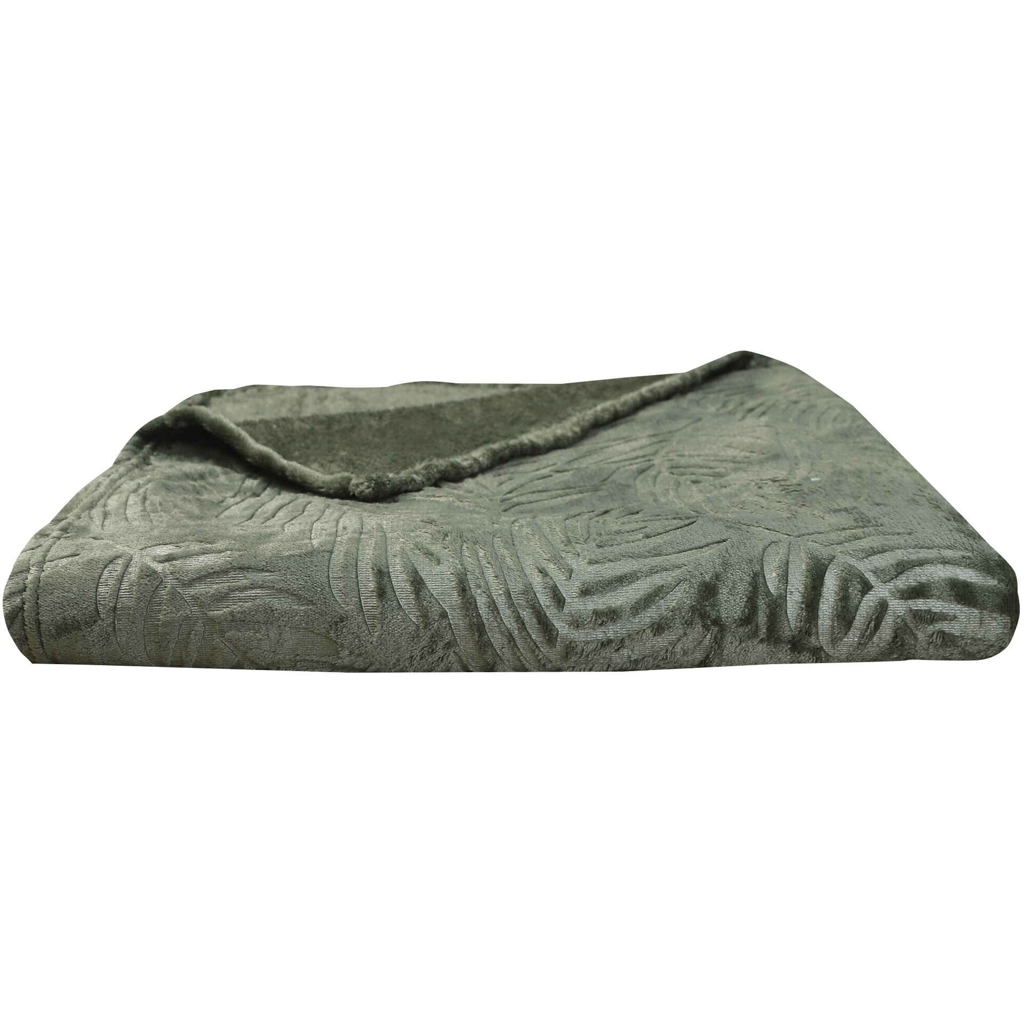 Manta Flanela Jacquard 160x130cm Verde Kasa