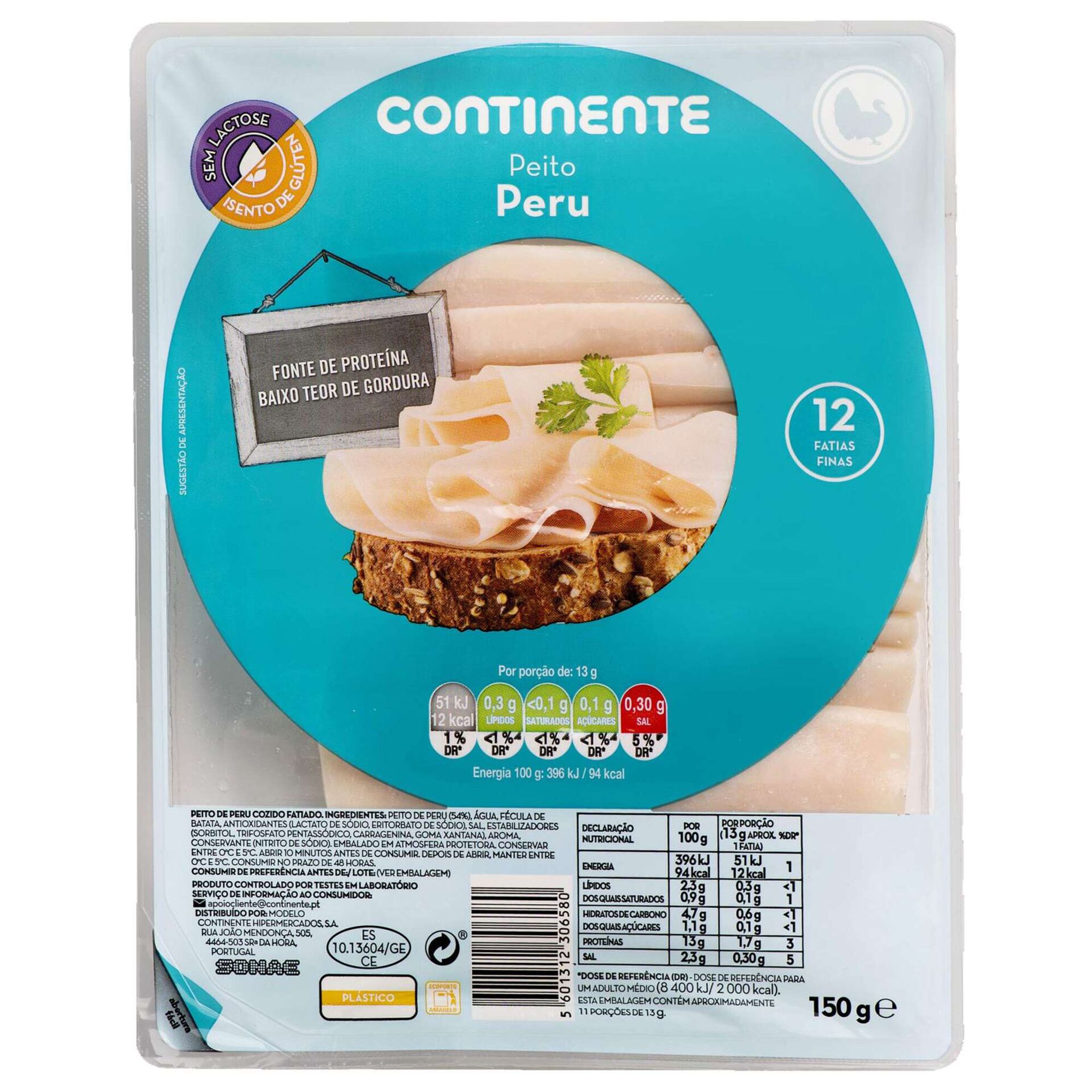 Fiambre de Peito de Peru Fatiado