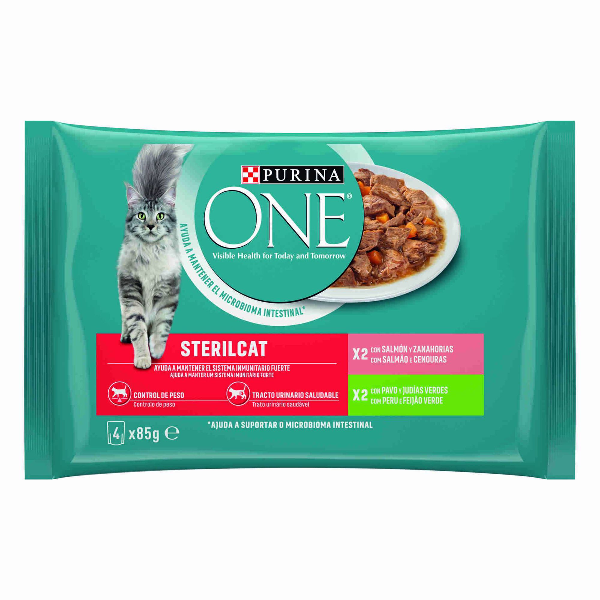 Comida Húmida para Gato Adulto Esterilizado Salmão e Peru Saquetas Comida Húmida para Gato Adulto Esterilizado Salmão e Peru Saquetas