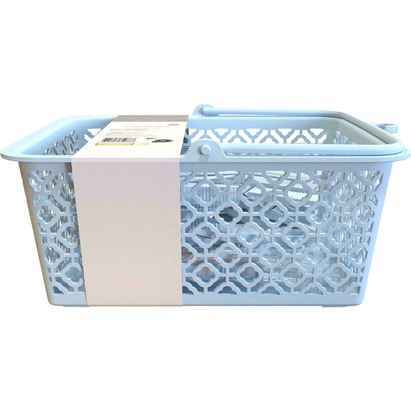 Conjunto Cesto e 25 Molas Mosaico Azul Kasa
